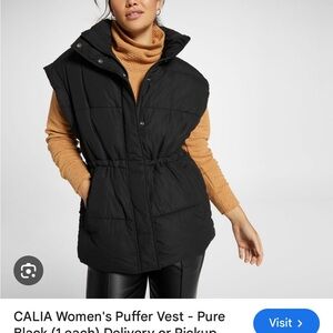 CALIA by Carrie Underwood Women's Black Puffer Vest